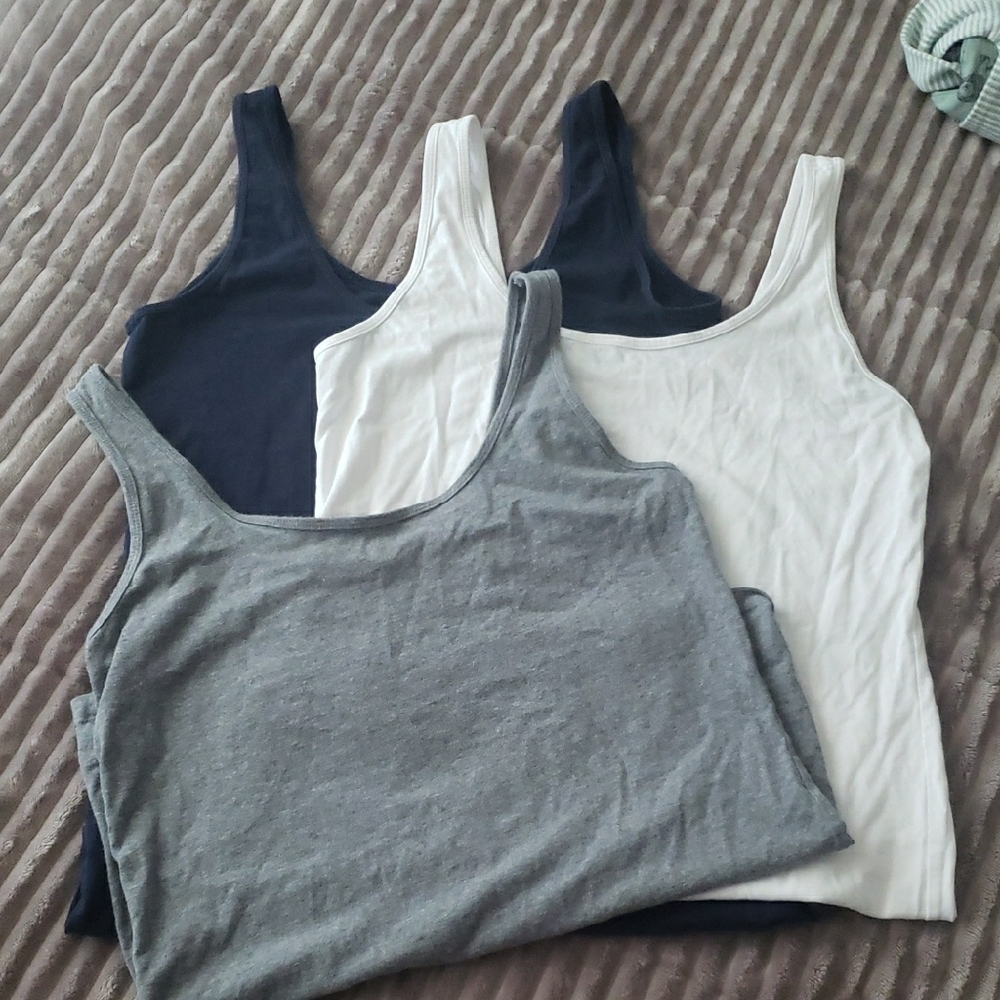 Women's Tank Top Set - Black, White, Gray